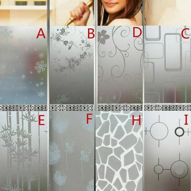 1 Roll Frosted Frost Privacy Home Bedroom Bathroom Glass Window Film Sticker P